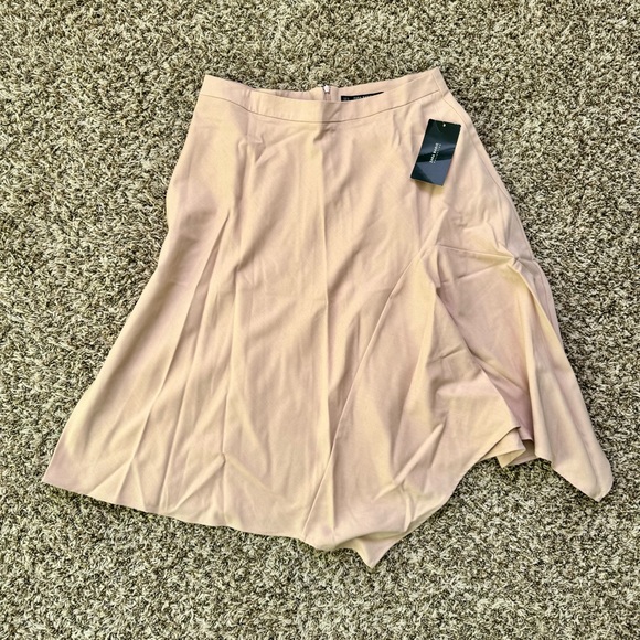 NWT Zara Cape-Like Asymmetric Skirt in Beige Pink Color - Picture 5 of 10